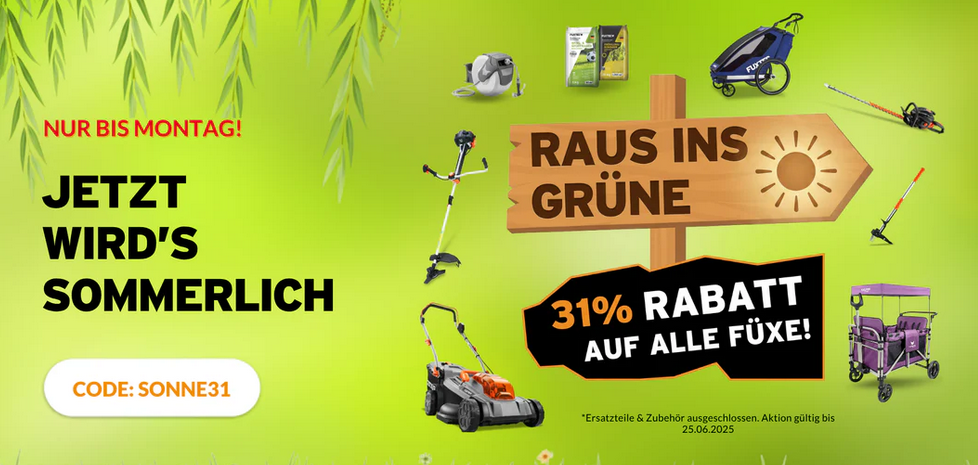👩🌾 Fuxtec Pfingst Sale: 31% Rabatt auf ALLES - z.B. FX-CT700 Bollerwagen für 142,21€ (statt 214€) 👩🌾 Fuxtec Pfingst Sale: 31% Rabatt auf ALLES z.B. FX CT700 Bollerwagen für 142,21€ (statt 214€)