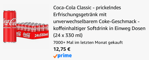 🥤24x Coca-Cola Classic oder Zero Dosen (je 330ml) ab 12,75€ (statt 24€) 🧨 nur 0,49€ die Dose 🥤24x Coca Cola Classic oder Zero Dosen (je 330ml) ab 12,75€ (statt 24€) 🧨 nur 0,49€ die Dose