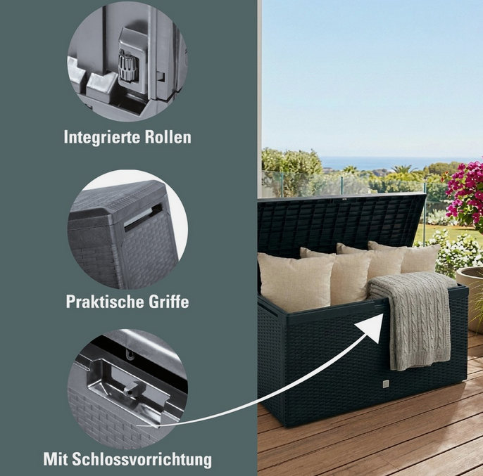 🧰 Prosperplast Kunststoff Auflagen- u. Kissenbox 290L für 42,99€ (statt 50€) 🧰 Prosperplast Kunststoff Auflagen u. Kissenbox 290L für 42,99€ (statt 50€)