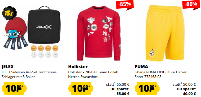 🔥👕 SportSpar Fixpreis Sale   Alle Artikel nur 10€ + 5€ Gutschein ab 60€