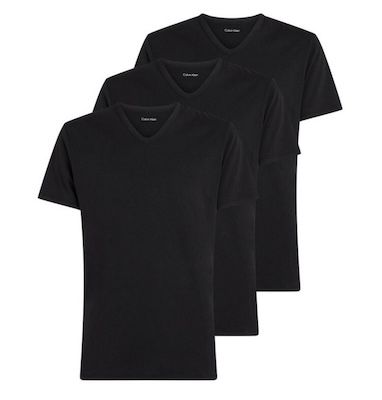 👕 3er Pack Calvin Klein Herren Kurzarm T-Shirts mit V-Ausschnitt für 23,99€ (statt 30€)