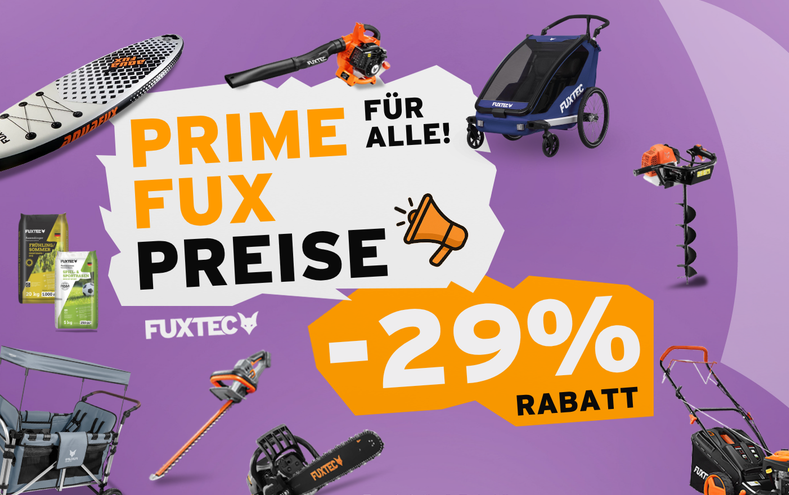👩‍🌾 Fuxtec Prime Sale: 29% Rabatt auf ALLES – z.B. FX-CT700 Bollerwagen für 146,19€ (statt 195€)