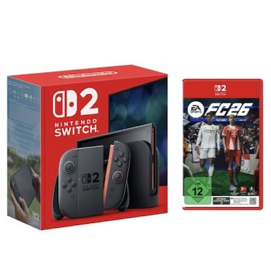 🎮 Nintendo Switch 2 inkl. FC26 für 1€ + Vodafone 50GB für 29,99€ ➡️ 185€ Bonus