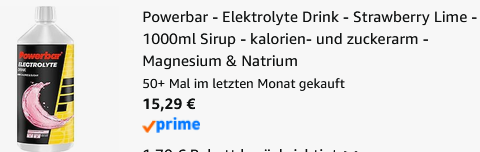 🍹 1 Liter Powerbar Elektrolyte Drink in 3 Sorten für je 15,29€ (statt 22€)