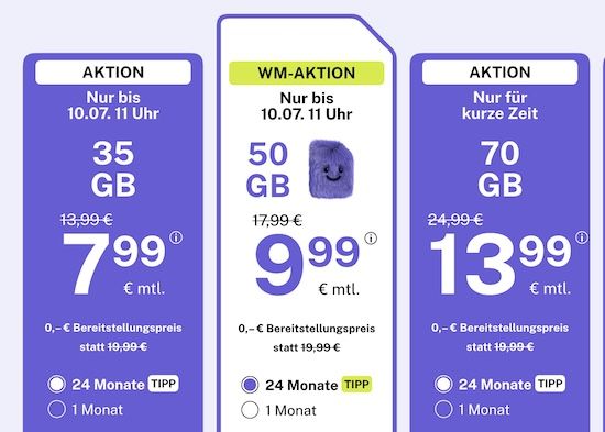 📶 bigSIM 1&1 Allnet-Flat mit 35GB 5G für 7,99€ mtl. oder 50GB für 9,99€ mtl. 📶 bigSIM 1&1 Allnet Flat mit 35GB 5G für 7,99€ mtl. oder 50GB für 9,99€ mtl.