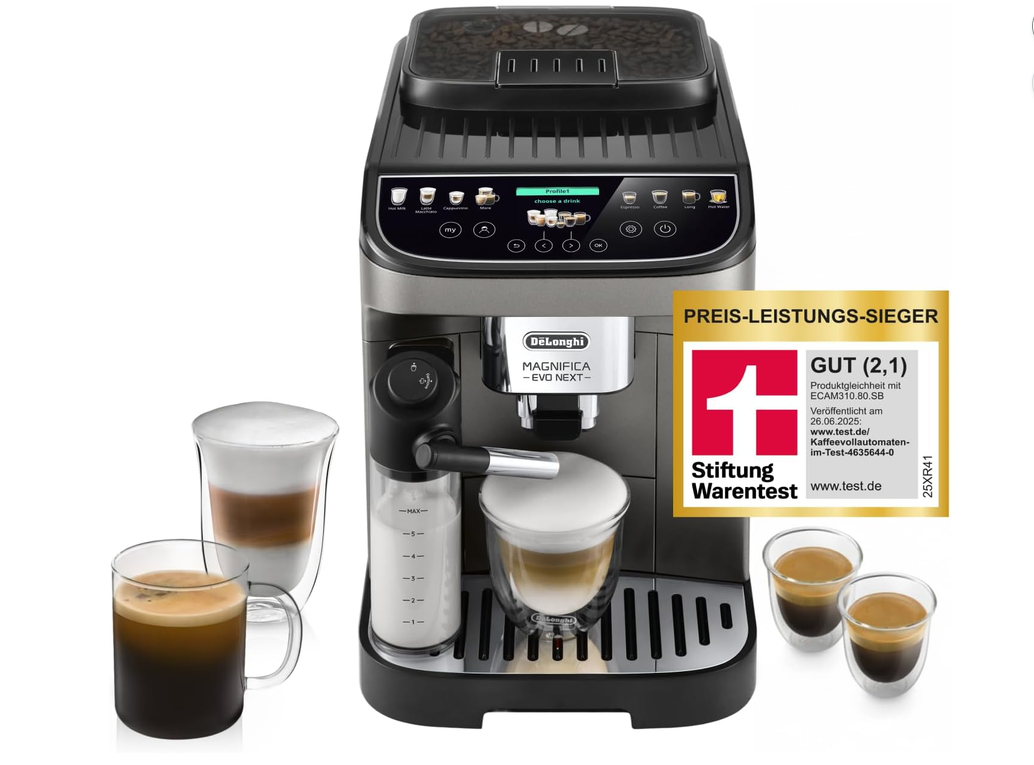 ☕ De’Longhi Kaffeevollautomat ECAM312 Magnifica Evo Next für 449,99€ (statt 533€)