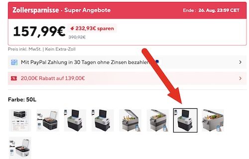 🥶 VEVOR 50L Kompressorkühlbox bis  20℃ & App Anbindung für 137,99€ (statt 190€)