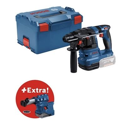 👷‍♂️ Bosch 18V Akku Bohrhammer GBH 18V-22 + GDE 18V-12 Absauger für 174,99€ (statt 215€)