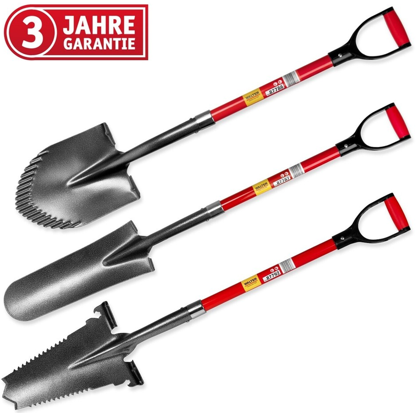 ⚒️ WALTER 3 Spezialspaten-Set: Gartenspaten, Drainagespaten und Wurzelspaten für 39,90€ (statt 60€) ⚒️ WALTER 3 Spezialspaten Set: Gartenspaten, Drainagespaten und Wurzelspaten für 39,90€ (statt 60€)