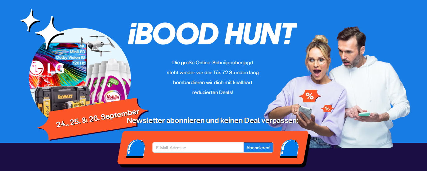🚨 iBOOD Hunt: Restbestände & Schnäppchen im Minutentakt 🚓 🚨 iBOOD Hunt: Restbestände & Schnäppchen im Minutentakt 🚓
