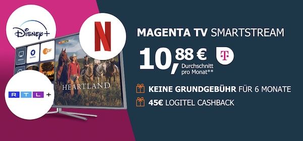 📺 MagentaTV SmartStream mit Netflix uvm. für eff. 10,46€ mtl. (statt 17€) 📺 MagentaTV SmartStream mit Netflix uvm. für eff. 10,46€ mtl. (statt 17€)