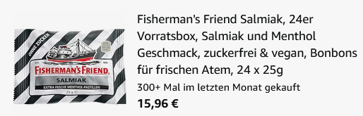 ♨️🚣‍♀️  24er Pack Fishermans Friend Salmiak 25g ab 15,96€ (statt 24€)