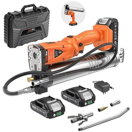 🚜 TaskStar 2-in-1 Akku Fettpresse Set inkl. Akkus & Ladegerät für 59,99€ (statt 100€)