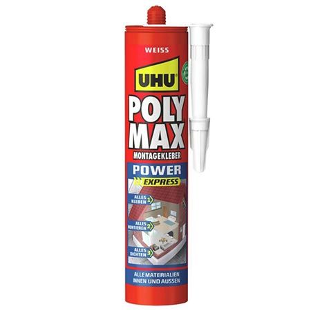 🏚️ UHU Poly Max Power Montagekleber weiß, 425g für 8,93€ (statt 13€)