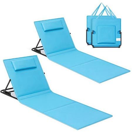 🏖️ 2er Set Songmics Strandliegen mit stufenlos Verstellbarer Rückenlehne für 27,99€ (statt 38€)