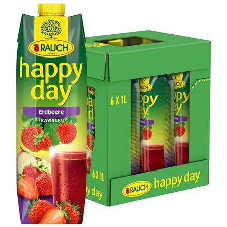 🍓 6er Pack Rauch Happy Day Erdbeere ab 9€ (statt 16€)