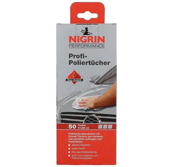 🧻 50er Pack Nigrin 73898 Profi-Poliertücher Spenderbox für 6,99€ (statt 10€)