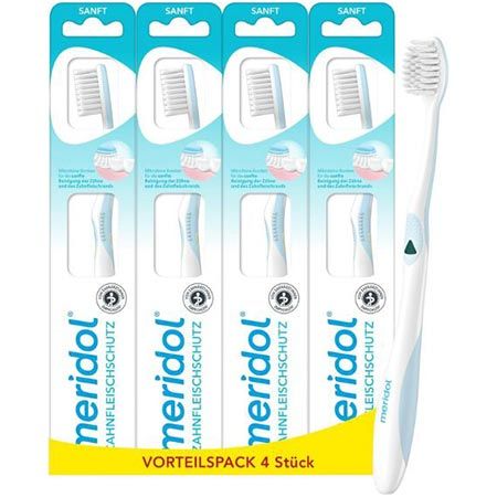🪥 4er Pack meridol Zahnbürste Zahnfleischschutz, weich ab 12,23€ (statt 16€)