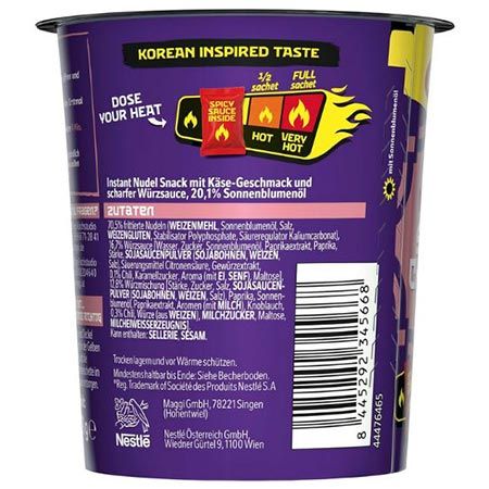 8er Pack MAGGI Korean Style Noodles Spicy Cheese Taste Cup ab 10,85€ (statt 14€)