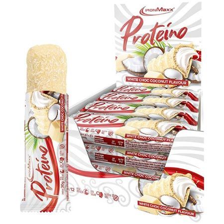 🥥 12er Pack IronMaxx Proteino White Choc Coconut Proteinriegel für 18,89€ (statt 24€)