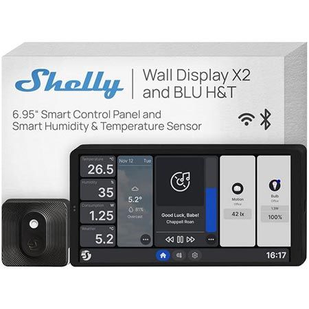 🏠 Shelly Wall Display x2 + Blu H&T Bedienpanel mit Sensor für 129,99€ (statt 175€) – Refurb.
