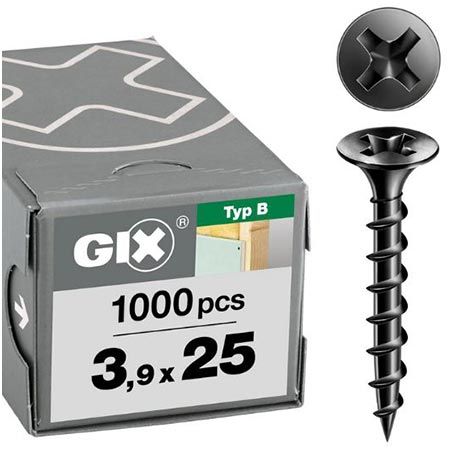 🪛 1.000er Pack SPAX GIX-B Schnellbauschrauben 3,9 x 25mm für 10€ (statt 14€) 🪛 1.000er Pack SPAX GIX B Schnellbauschrauben 3,9 x 25mm für 10€ (statt 14€)