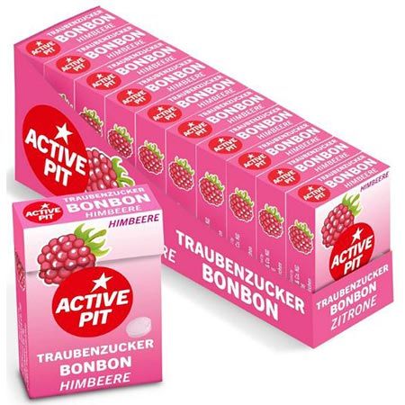 🍬 10er Pack Pit Hoffmann Active Pit Traubenzucker Himbeere ab 6,31€ (statt 9€)