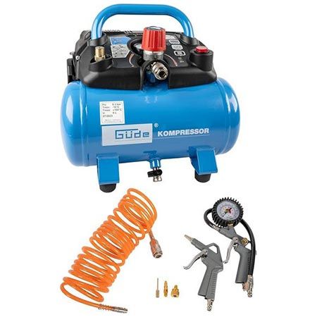 💨 Güde 190/08/6 Airpower Kompressor Set, max. 8bar, Kessel 6L für 79€ (statt 95€)