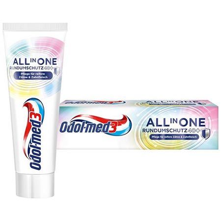 🪥 4 x Odol-med3 All in One Rundumschutz 40+ Zahnpasta ab 7,67€ (statt 12€)