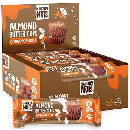🍫 12er Pack Naughty Nuts Bio Almond Butter Cups Cinnamon Roll ab 22,46€ (statt 28€)