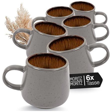 ☕ 6er Set Moritz & Moritz Solid Steinzeug Tassen für 24,99€ (statt 40€)