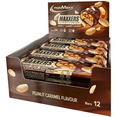 🍫 12er Pack IronMaxx Maxxers Peanut Caramel Proteinriegel ab 21,55€ (statt 30€)