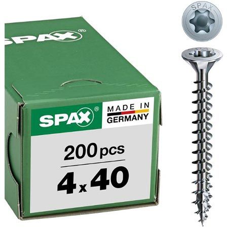 🪛 200er Pack SPAX T-STAR plus Universalschraube, 4,0 x 40 mm für 7€ (statt 10€)