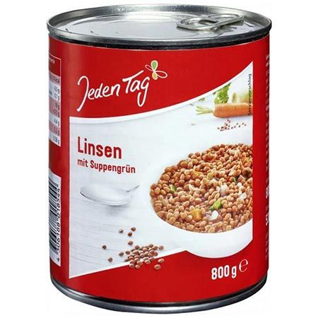 🍲 12x Jeden Tag Linsen mit Suppengrün, je 850ml ab 8,92€ (statt 14€)