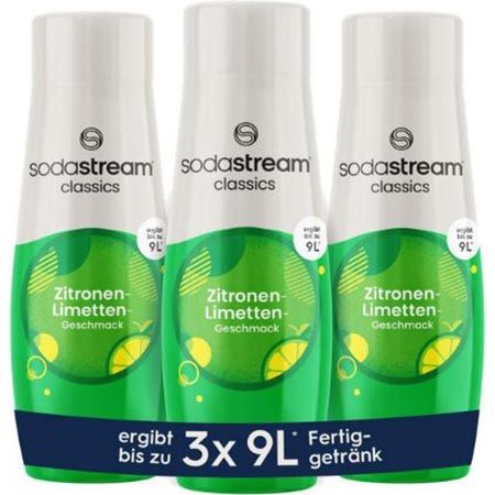 🍋 3er Pack SodaStream Sirup Zitrone-Limette ab 9,95€ (statt 16€)