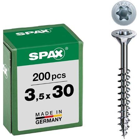 🔩 200er Pack SPAX T STAR plus Universalschraube, 3,5 x 30mm für 4,99€ (statt 9€)