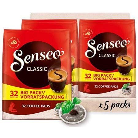 ☕ 5 x 32er Pack Senseo Pads Classic Kaffeepads ab 25,19€ (statt 30€)