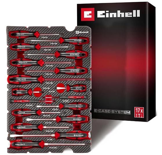 🪛 Original Einhell E Case Pad Schraubendreher Set, 17 tlg. für 32,99€ (statt 40€)