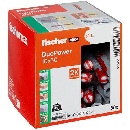 🖼️ 50er Pack fischer DuoPower 10 x 50 Universaldübel für 6,55€ (statt 10€)