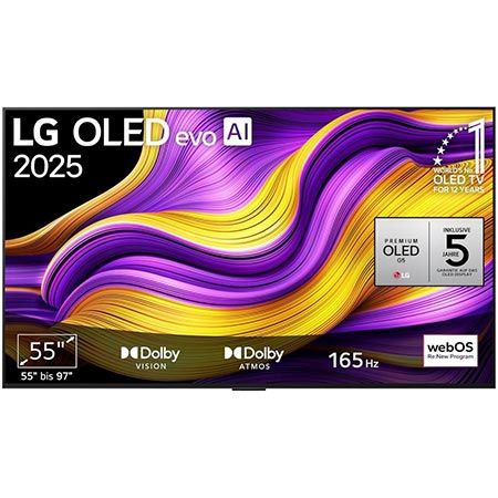 📺 LG OLED55G57LW 55″ 4K OLED evo AI TV mit bis zu 165Hz für 1.049€ (statt 1.149€)