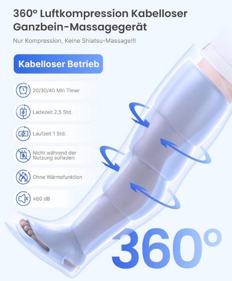 🦵 RENPHO Beinmassagegerät mit intelligentem Drucksensor für 152,99€ (statt 180€)