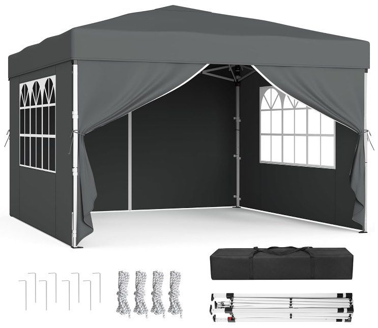 🎪 SONGMICS Faltpavillon (3 x 3 m) inkl. Seitenwände für 69,99€ (statt 85€)