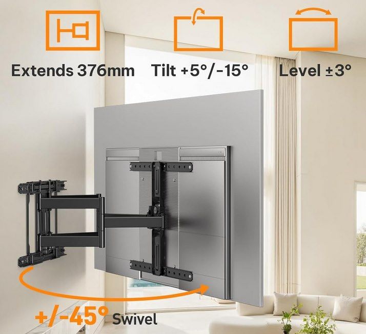📺 Perlegear TV Wandhalterung für bis zu 90 Zoll & 60kg für 40,99€ (statt 82€)