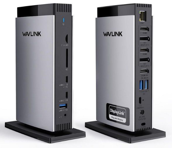 🖥️ WAVLINK 15in1 Triple Display Universal DisplayLink Docking Station für 95,99€ (statt 160€)