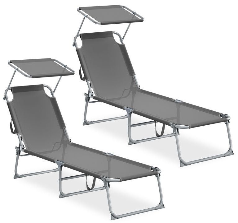 🌞2x Songmics Sonnenliege mit Sonnenblende, klappbar für 57,99€ (statt 71€) 🌞2x Songmics Sonnenliege mit Sonnenblende, klappbar für 57,99€ (statt 71€)