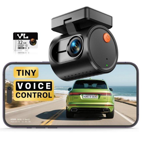 🚗 Kawa Mini 3 Pro Gen 2 – 2K 1296P QHD Mini Dashcam + 32GB Speicherkarte für 38,49€ (statt 70€)