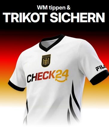 Beim CHECK24 Tippspiel mitmachen   Deutschland Trikot gratis erhalten & gewinnen