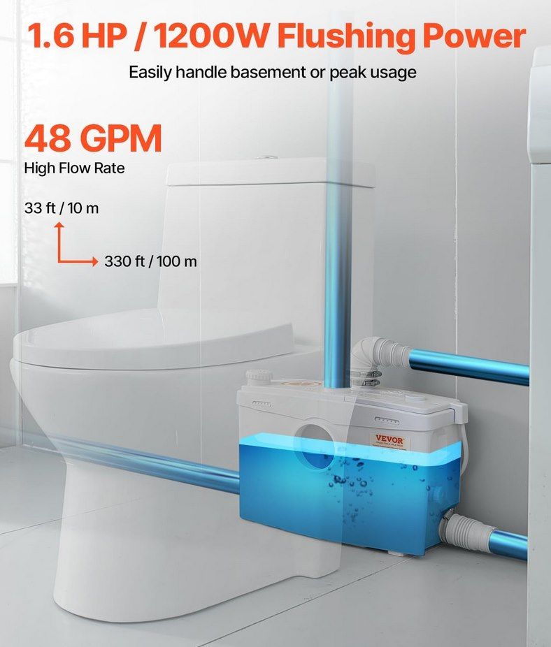 💦 VEVOR Hebeanlage, 1200 W, 180 l/min Durchfluss für 139,50€ (statt 165€) 💦 VEVOR Hebeanlage, 1200 W, 180 l/min Durchfluss für 139,50€ (statt 165€)