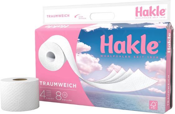 🧻 48 Rollen Hakle Traumweich Toilettenpapier, 4-lagig ab 11,76€ (statt 22€) - Joybuy Neukunden 🧻 48 Rollen Hakle Traumweich Toilettenpapier, 4 lagig ab 11,76€ (statt 22€) Joybuy Neukunden