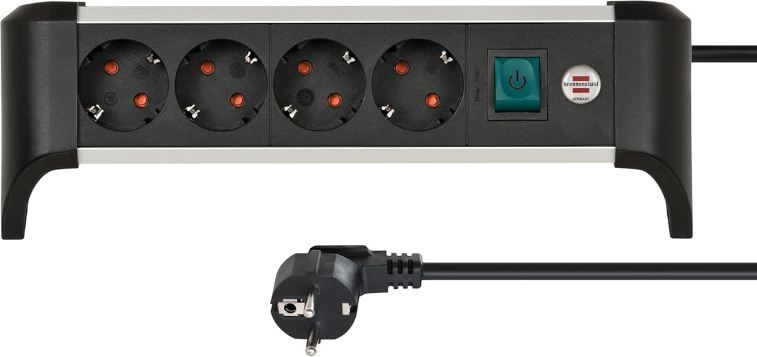 🔌 Brennenstuhl Alu Office Line 4 Fach Steckdosenleiste für 14,28€ (statt 19€)